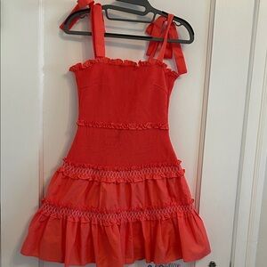 DO+BE Red Ruffle Mini Dress